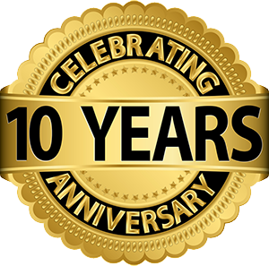 celebrating 10 years anniversary